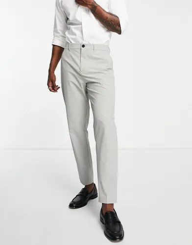 Selected Homme slim fit suit trouser with technical fabric in light grey