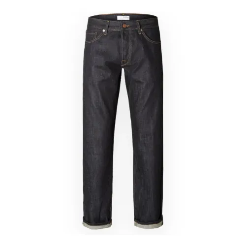 Selected Homme , Straight Jeans for Men ,Gray male, Sizes: