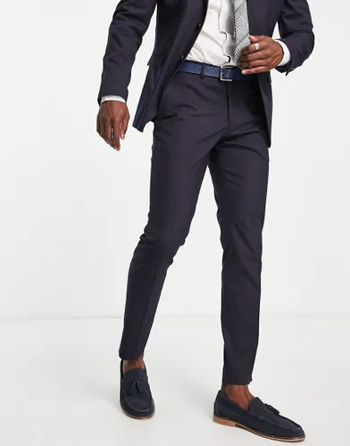 Selected Homme suit trouser with stretch in slim fit navy