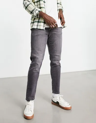 Selected Homme Toby slim fit tapered jeans in washed grey-Blue