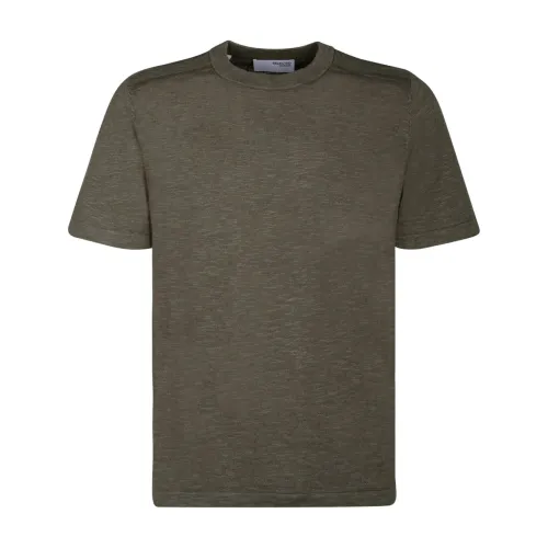 Selected Homme , Vetiver T-Shirt with Stitched Details ,Green male, Sizes: