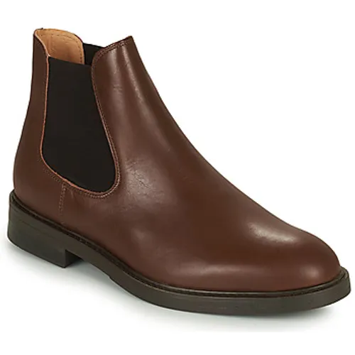 Selected  SLHBLAKE LEATHER CHELSEA BOOT  men's Mid Boots in Brown