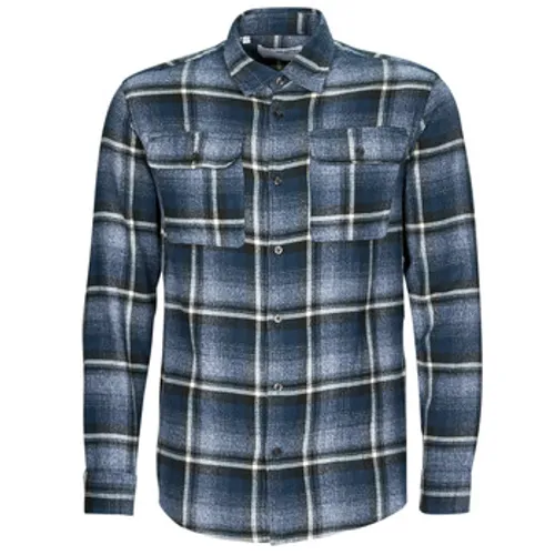 Selected  SLHREGSCOT CHECK SHIRT  men's Long sleeved Shirt in Blue