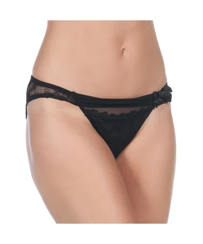Selene CARLA WoMens lace bikini bottom - Black Polyamide/Viscose
