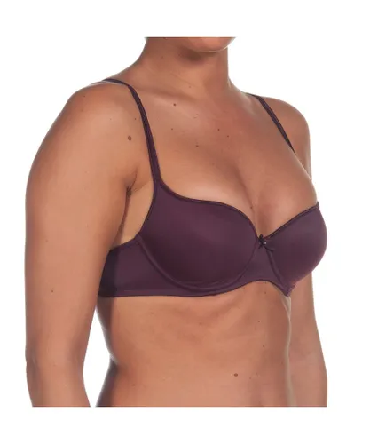 Selene Womens Preformed bra with underwire and CAROLINA cup for women - Burgundy Polyamide