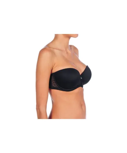 Selene Womens Strapless bra with underwire and padded cups ESMERALDA woman - Black