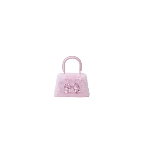 Self Portrait , Fluffy Bow Micro Bag ,Pink female, Sizes: ONE SIZE