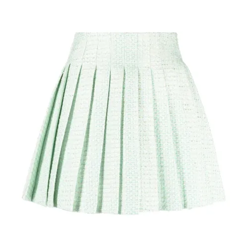 Self Portrait , Mint Green Mini Skirt ,Green female, Sizes: