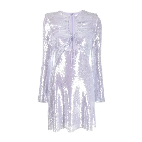 Self Portrait , Purple Sequin Mini Dress - Stand Out at Any Party! ,Purple female, Sizes: