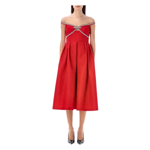 Self Portrait , Womens Clothing Dress Red Ss24 ,Red female, Sizes: