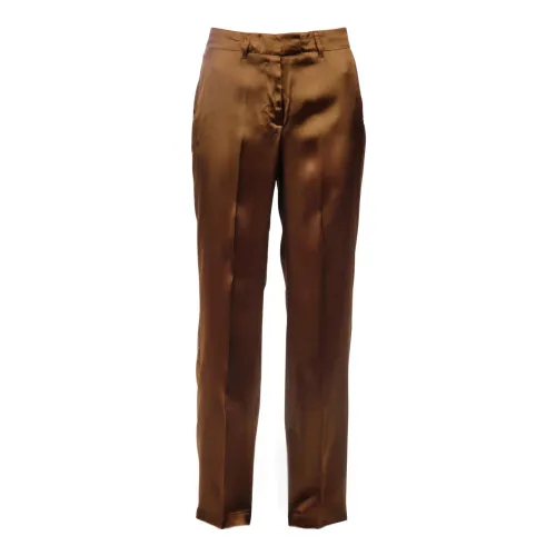 Semicouture , Trousers ,Brown female, Sizes: