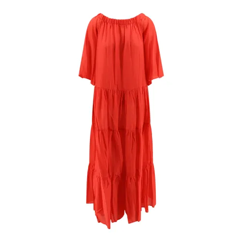 Semicouture , Womens Clothing Dress Red Ss24 ,Red female, Sizes: