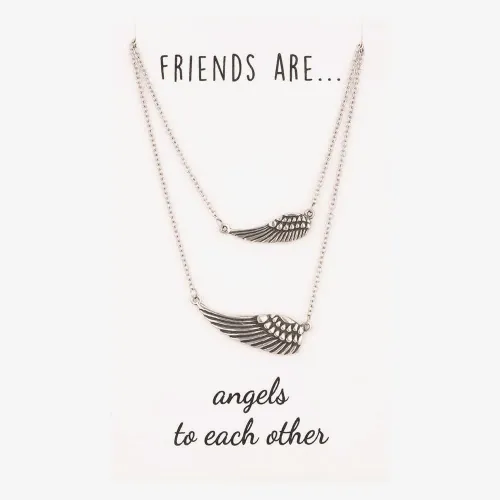 Sentiments Friends are... Matching Angel Wing Necklaces 29956