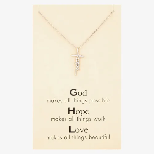 Sentiments Hope Makes All Things Work Pendant 18140S
