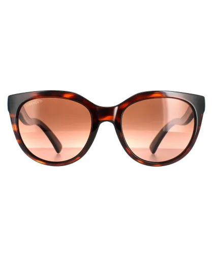Serengeti Cat Eye Womens Shiny Dark Tortoise Brown Drivers Gradient Polarized Lia Sunglasses - One