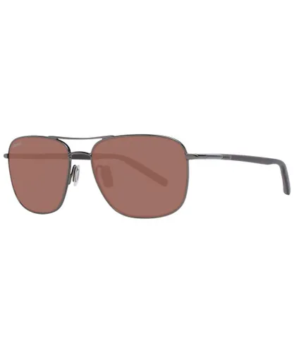 Serengeti Mens Polarized Gunmetal Aviator Sunglasses - Grey - One