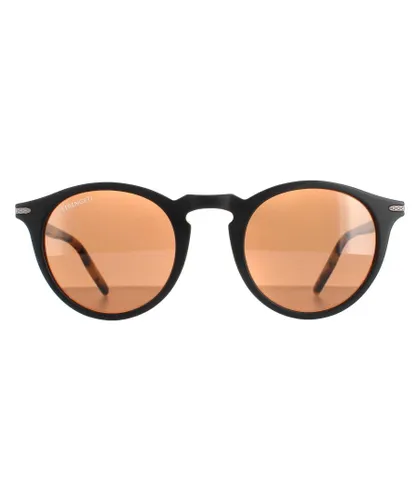 Serengeti Round Unisex Black Mossy Oak Mineral Polarized Drivers Brown Raffaele Sunglasses - One