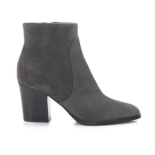 Sergio Rossi , Classic Ankle Boots A78320 Suede ,Gray female, Sizes: