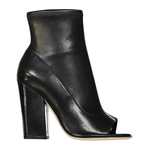 Sergio Rossi , Elevate Your Shoe Game with Leather Boots ,Black female, Sizes: