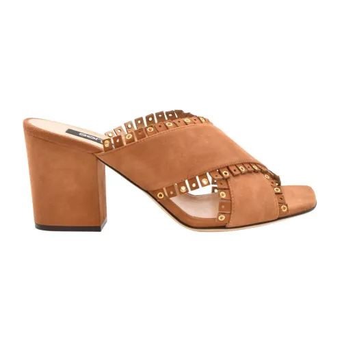 Sergio Rossi , Elevate Your Style with High Heel Sandals ,Brown female, Sizes: