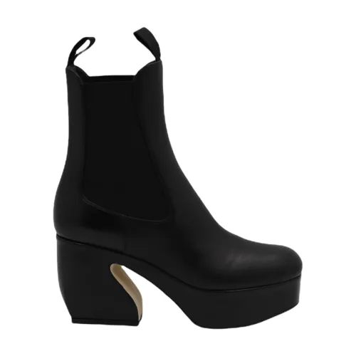 Sergio Rossi , Heeled Boots in Black and Grey ,Black female, Sizes:
