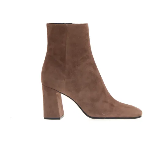 Sergio Rossi , Suede Ankle Boot with 80mm Heel ,Beige female, Sizes:
