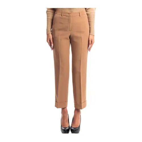 Seventy , Rolled Cuff Chino Pants ,Beige female, Sizes: