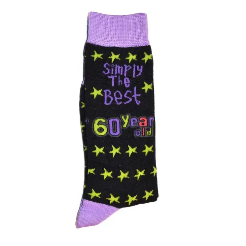 SHATCHI Simply The Best 60 Year Old Gift Novelty Socks for