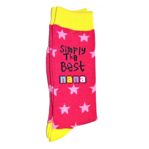 SHATCHI Women's Simply The Best Nana Novelty Socks For