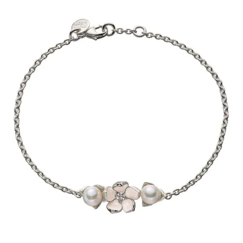 Shaun Leane Cherry Blossom Single Flower Silver Diamond Bracelet - Silver