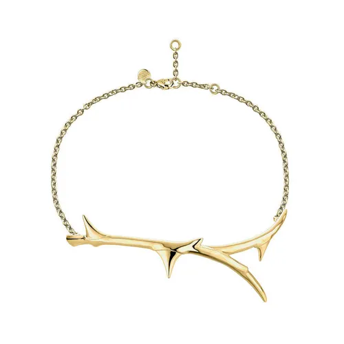 Shaun Leane Rose Thorn 18ct Yellow Gold Plated Sterling Silver Horizontal Bracelet - Gold