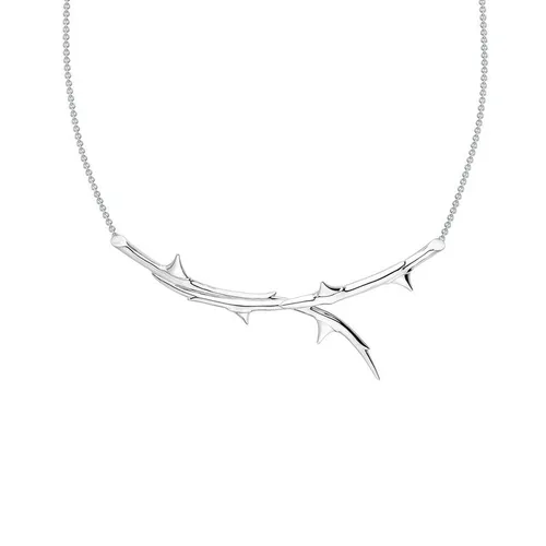 Shaun Leane Rose Thorn Sterling Silver Horizontal Necklace - Silver