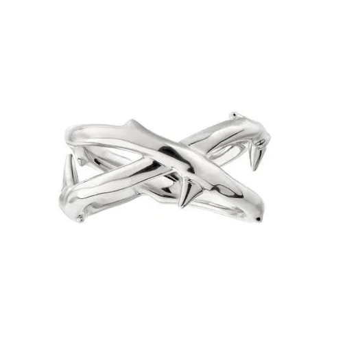Shaun Leane Rose Thorn Sterling Silver Wide Ring - M