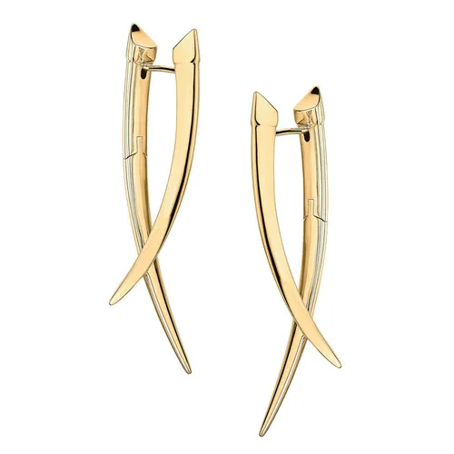 Shaun Leane Sabre 18ct Yellow Gold Plated Sterling Silver Crossover Earrings - Gold