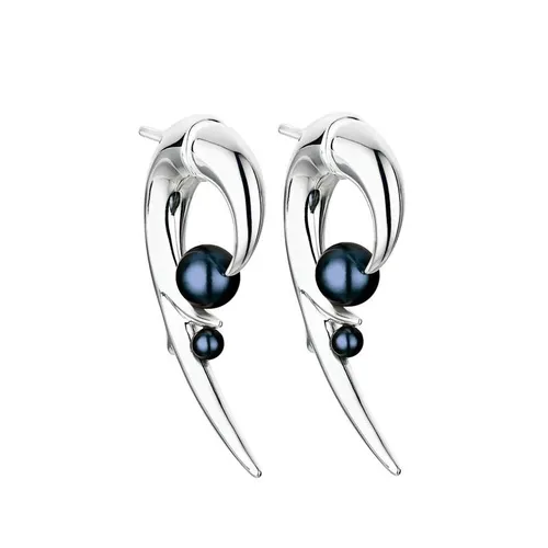 Shaun Leane Sterling Silver Hooked Pearl Earrings