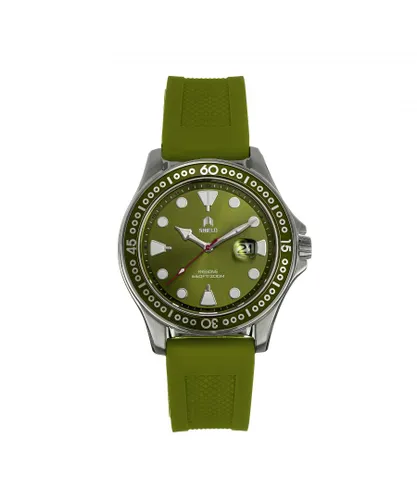 Shield Mens Freedive Strap Watch w/Date - Green Stainless Steel - One Size
