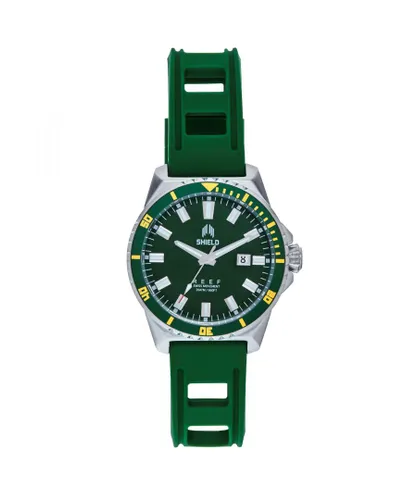 Shield Mens Reef Strap Watch w/Date - Green Stainless Steel - One Size