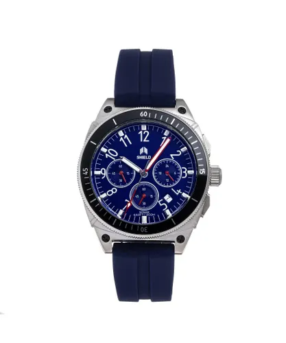 Shield Mens Sonar Chronograph Strap Watch w/Date - Navy Stainless Steel - One Size