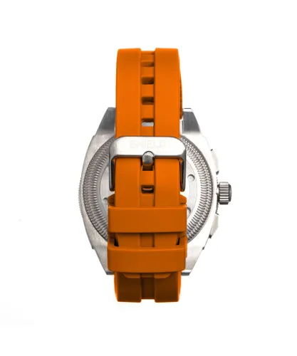 Shield Mens Sonar Chronograph Strap Watch w/Date - Orange Stainless Steel - One Size