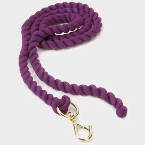 Shires Plain Headcollar Lead Rope - Purple, Purple