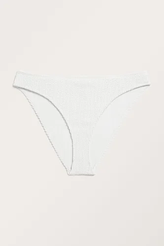 Shirred bikini briefs - White