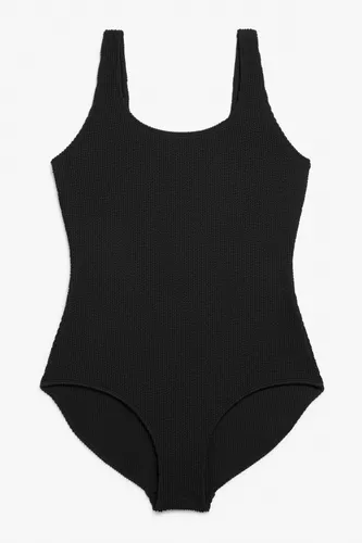 Shirred swimsuit - Black