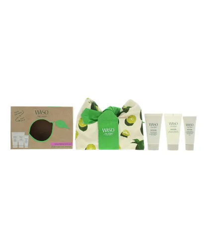 Shiseido Womens Waso Skin Perfecting Gift Set: Cleanser 30ml, Moisturiser 15ml + Scrub Mask - One Size