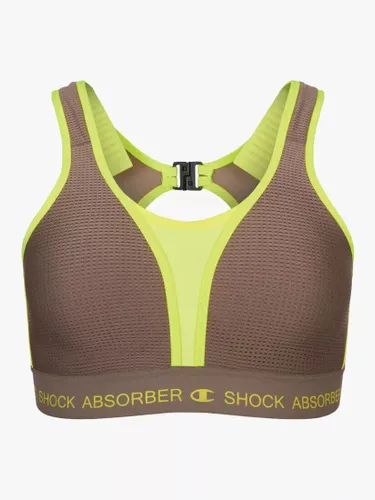 Shock Absorber Ultimate Run Padded Sports Bra - Grey/Yellow - Female