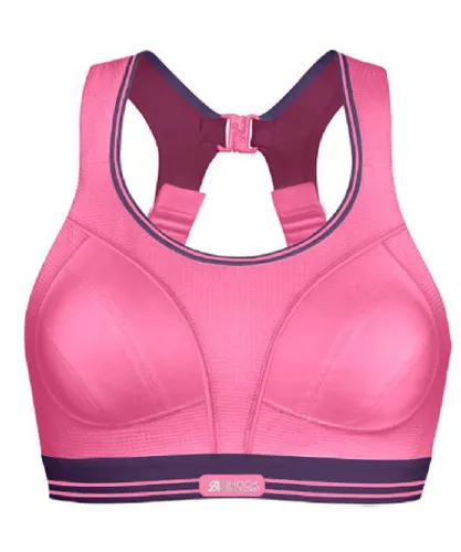 Shock Absorber Womens Ultimate Run High Impact Sports Bra - Pink Polyamide