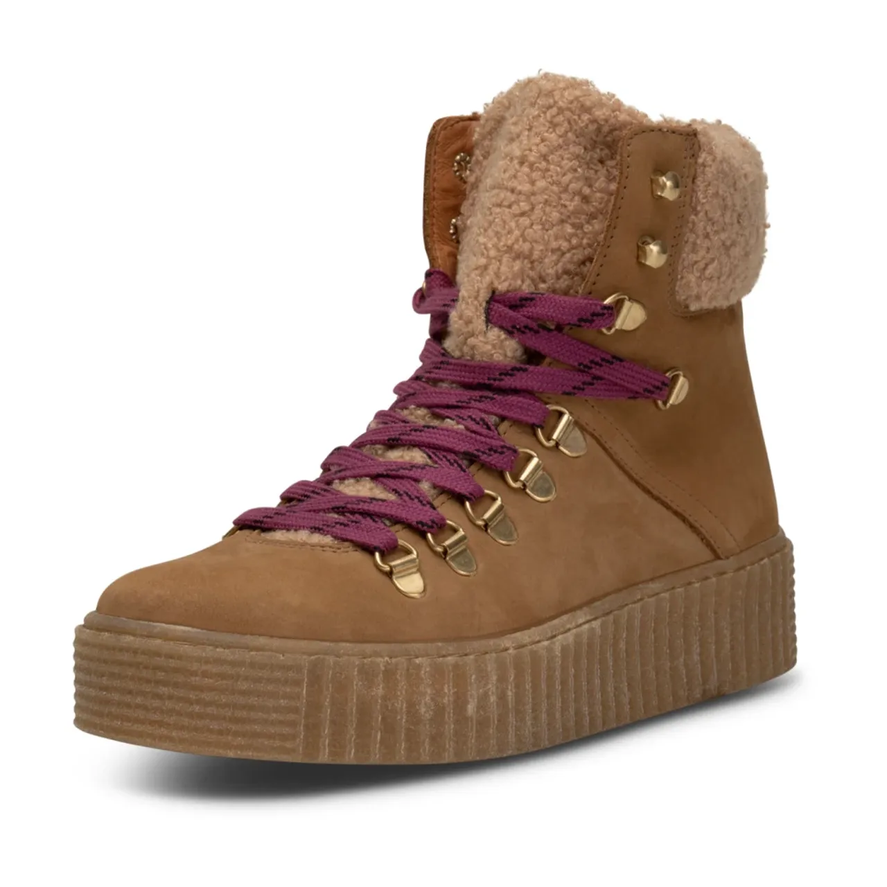 Shoe the Bear , Agda Nubuck Leather Boot - Camel ,Brown female, Sizes: