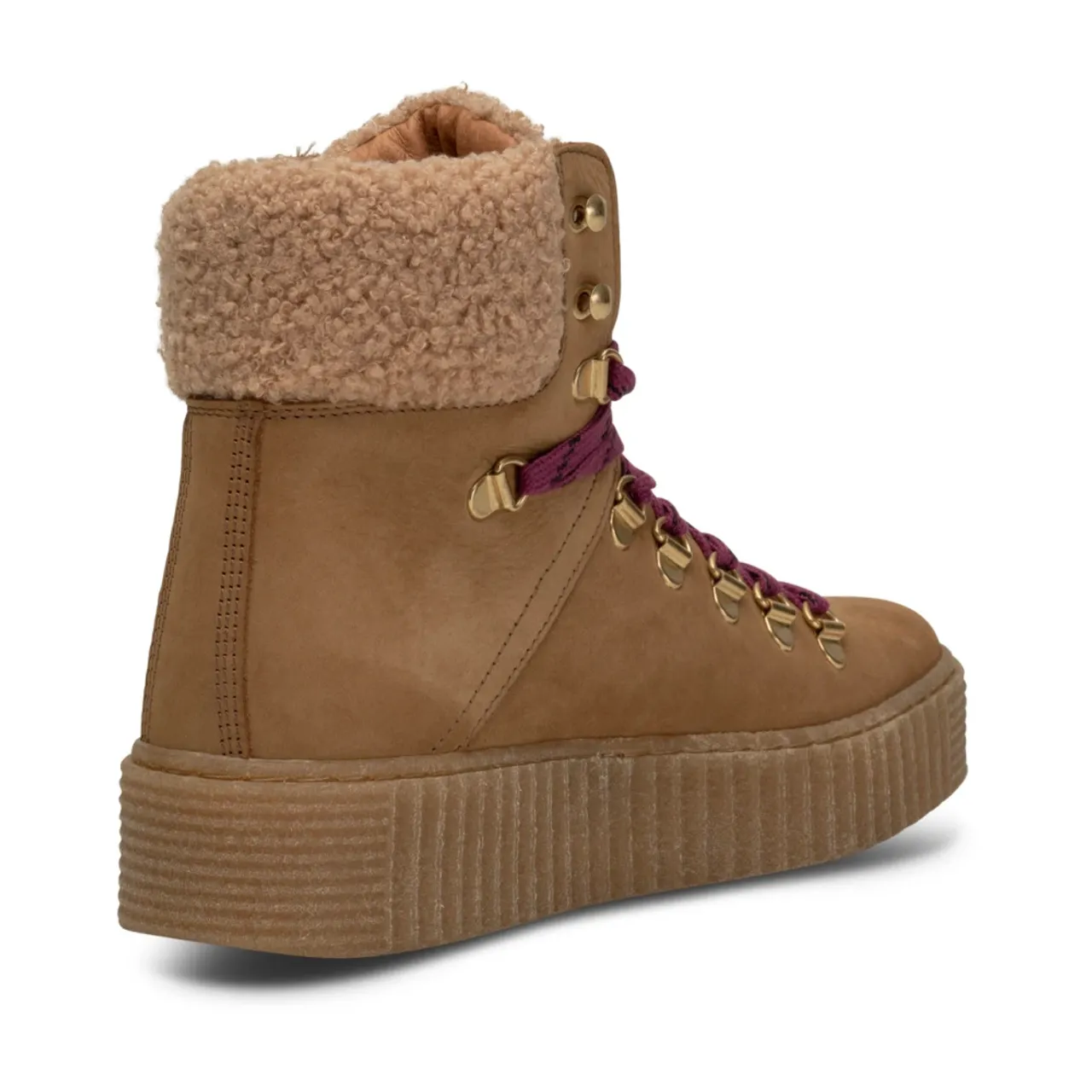 Shoe the Bear , Agda Nubuck Leather Boot - Camel ,Brown female, Sizes: