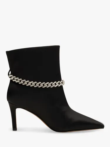 SHOE THE BEAR Harper Satin Chain Ankle Boots, Black - 110 Black - Female