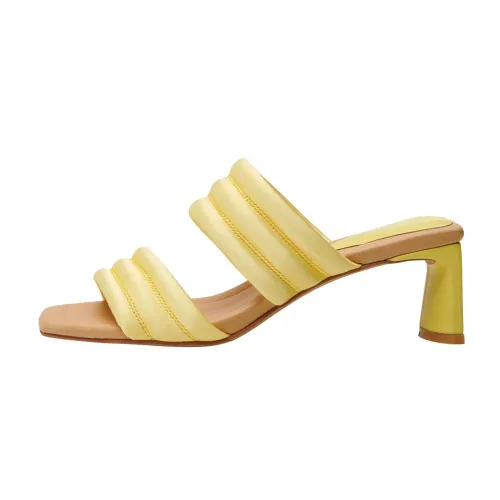 Shoe the Bear , Sylvi Satin High Heel Sandals ,Yellow female, Sizes: