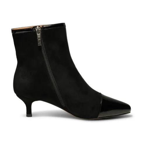 Shoe the Bear , Timeless Elegance with Saga Zip Patent Suede - Black ,Black female, Sizes: